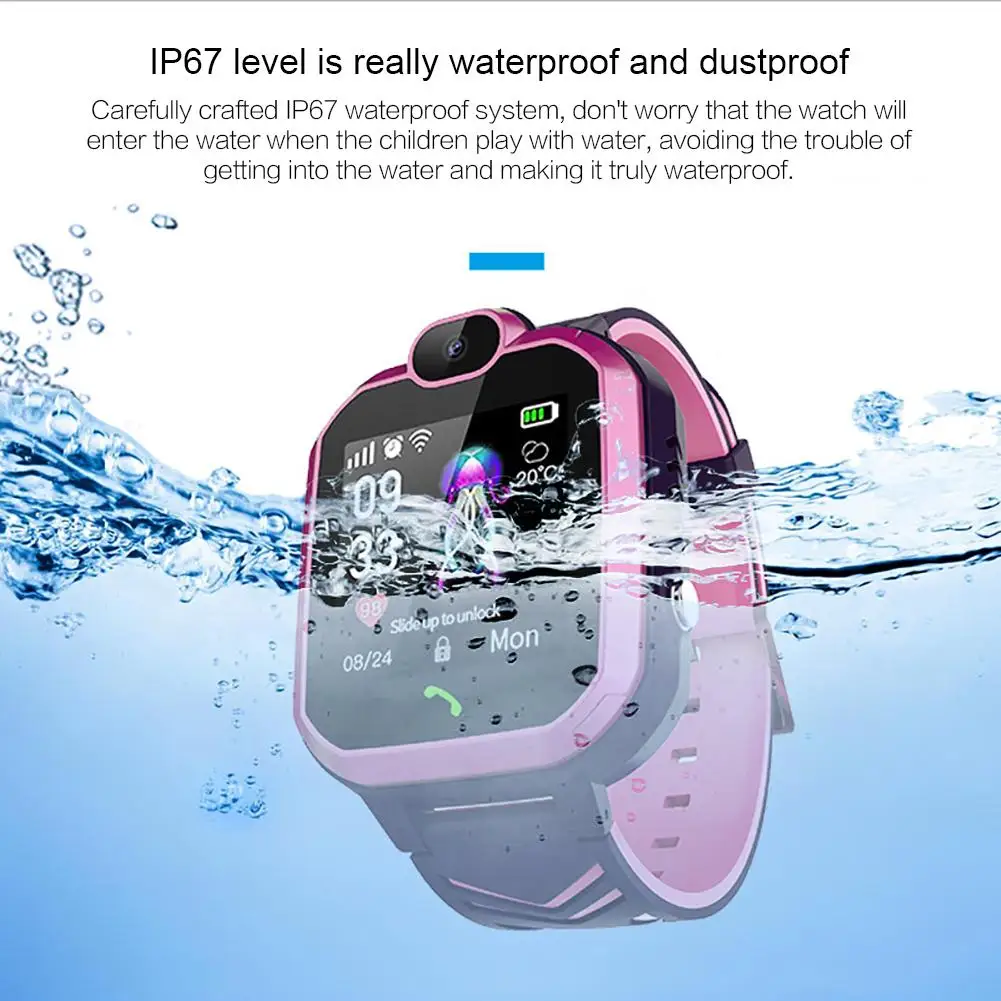 Q13 Touch Screen Children's Watch IP67 Waterproof Sports Wristband SOS GPS Positioning Smart Bracelet With Camera Alarm Clock