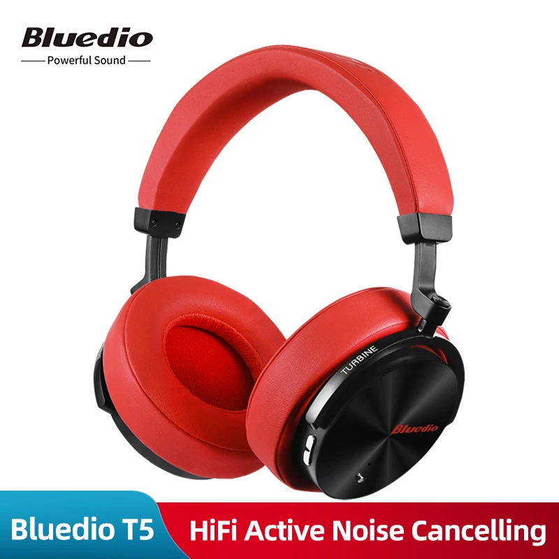 Bluedio T5 Hi-Fi активные наушники с шумоподавлением и басами, беспроводная bluetooth гарнитура с микрофоном и оригинальной коробкой