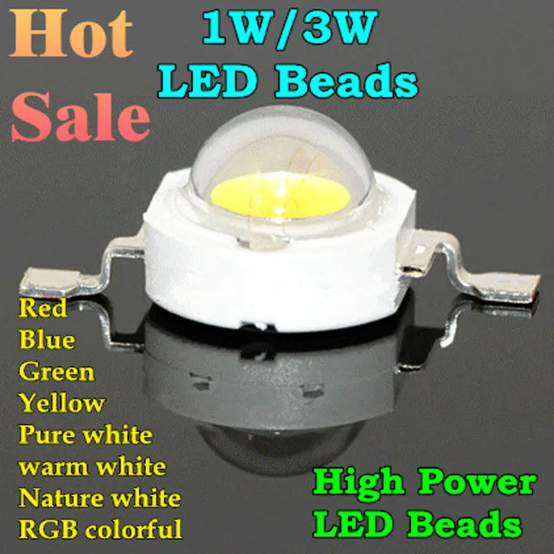 Высокая мощность светодиодный 1 Вт 3W 30mli 45mli 1 Вт 3W светодиодный светильник с чипом RGB белый теплый белый натуральный белый красный зеленый синий светодиодный светильник