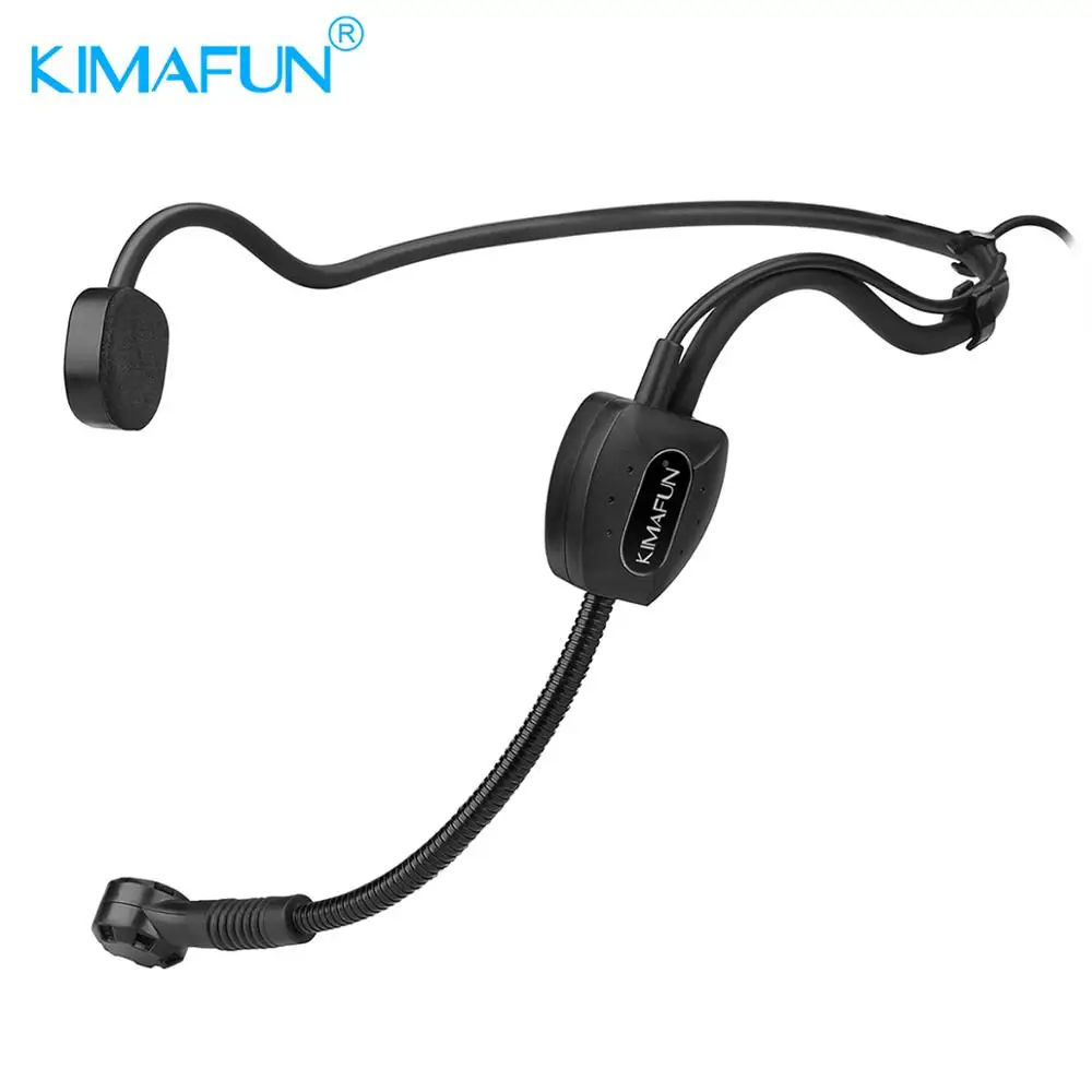 KIMAFUN KM 4070 черная гарнитура микрофон с двумя ушками мегафон радио микрофоны для