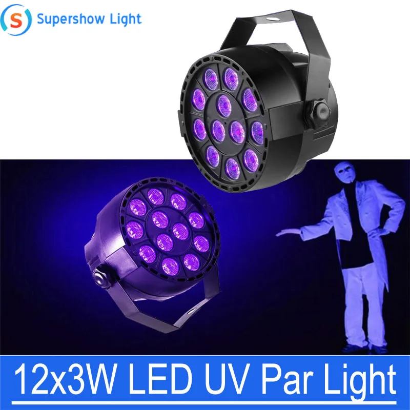 12X3W УФ светодиодный Par Светильник DMX512 луч светильник s Профессиональный