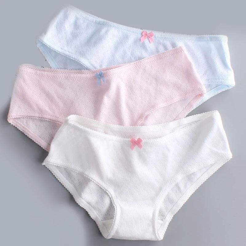

3pcs/set Womens Underwear Briefs Solid Panties Cotton Sexy Low Rise Panty Comfortable Breathable Underpants Funny Panties M L