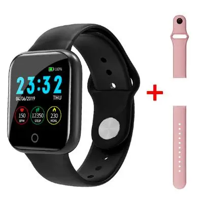 HETNGSYOU I5 для Apple Watch, шагомер, управление музыкой, несколько циферблатов, пульсометр, фитнес-часы для мужчин и женщин, Android IOS VS B57 - Цвет: ad pink strap