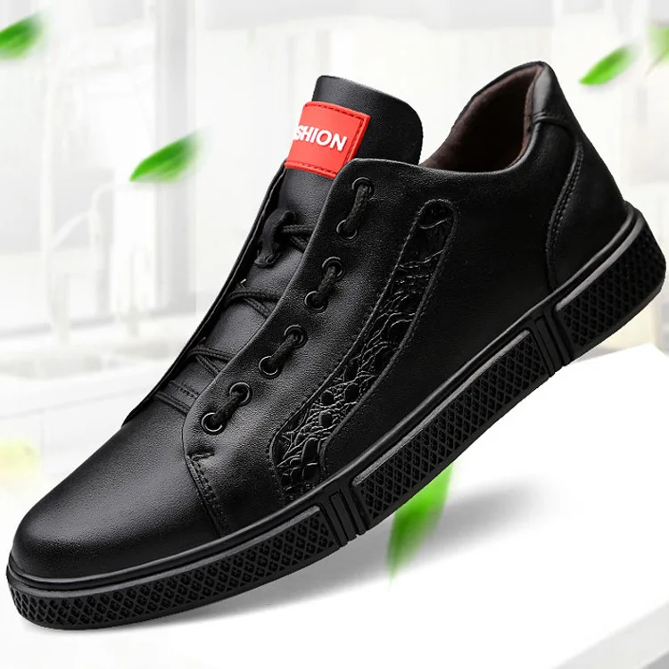 

Shoes Men's Korean-style Trend Autumn And Winter Men White Shoes Genuine Leather Sports Footwear Versatile Black Youth White Sho