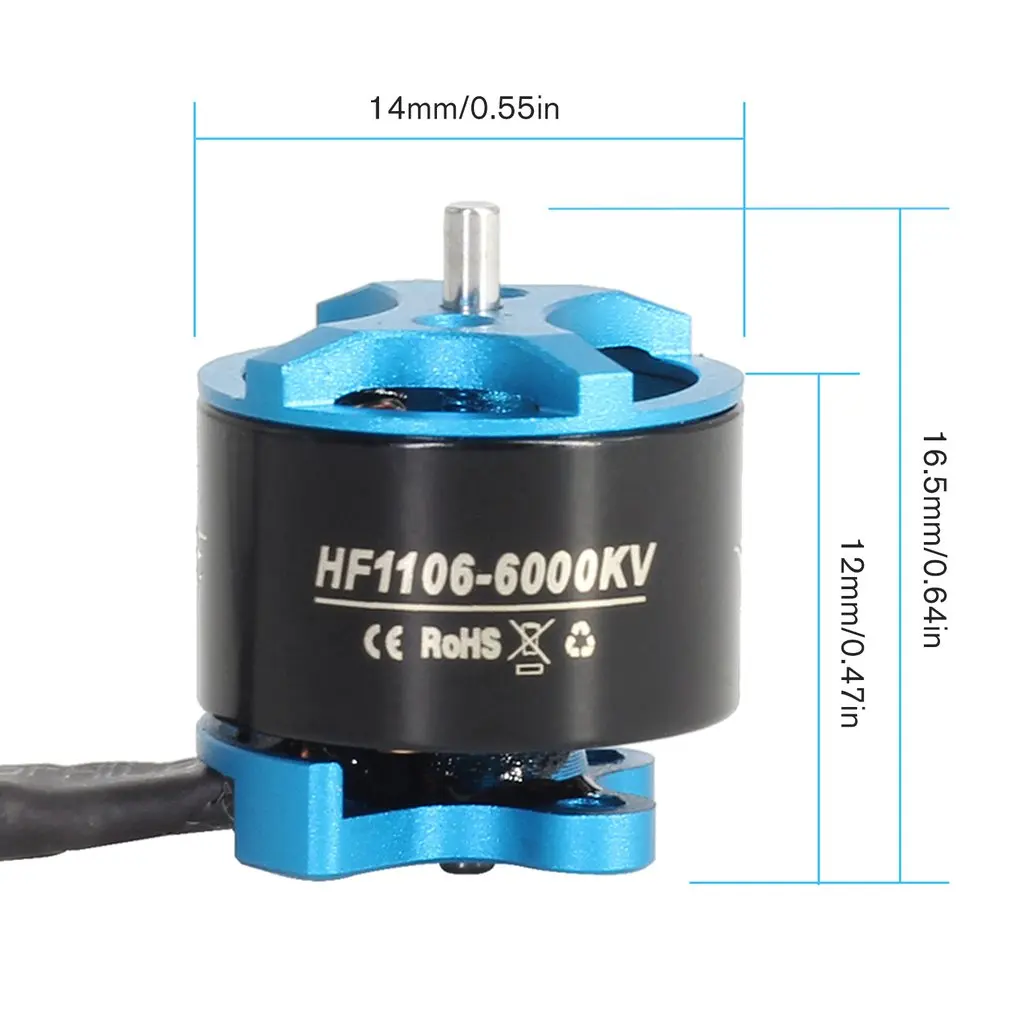 

HGLRC FLAME HF1106 6000KV Brushless Motor RC Electric Motors for RC Drone FPV Racing Spare Parts Accessories