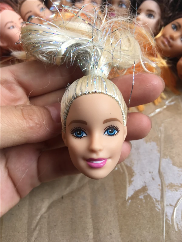 Коллекция выбрать стиль хорошие куклы головы фиолетовые волосы джутовые красные волосы куклы аксессуары девочка DIY туалетный принцесса игрушка куклы головы
