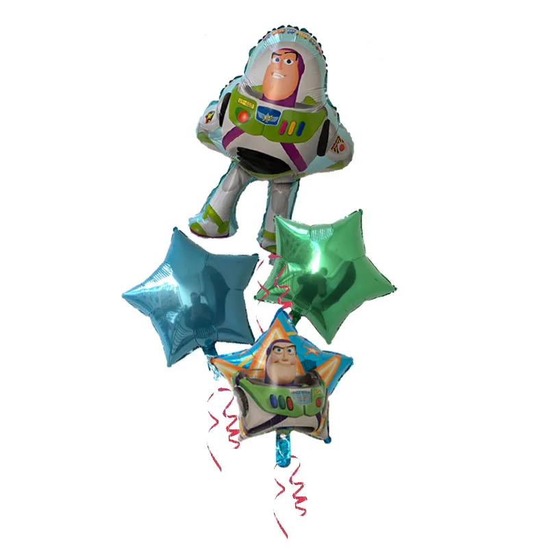 3pcs 5 шт. История игрушек Вуди Базз Лайтер фольгированный шарик, мультфильмы 32 дюймов номер для новорожденных мальчиков голубой воздушный Бало День Рождения Декор детские игрушки - Цвет: 3pcs