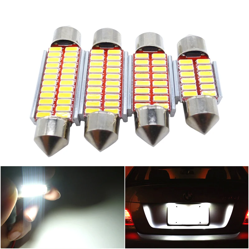 2x гирлянда 31 мм 36 39 42 Светодиодная лампа C5W C10W 4014 SMD Canbus без ошибок для салона