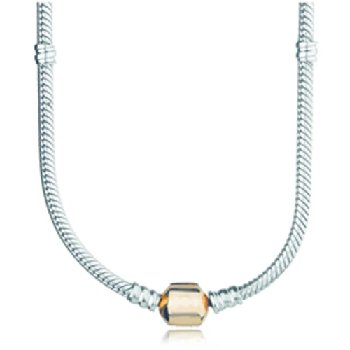 Новинка 925 пробы Серебряная цепочка в виде змеи ожерелье подходящие бусины для женщин модные ювелирные изделия DIY браслет с фабрики - Окраска металла: 3