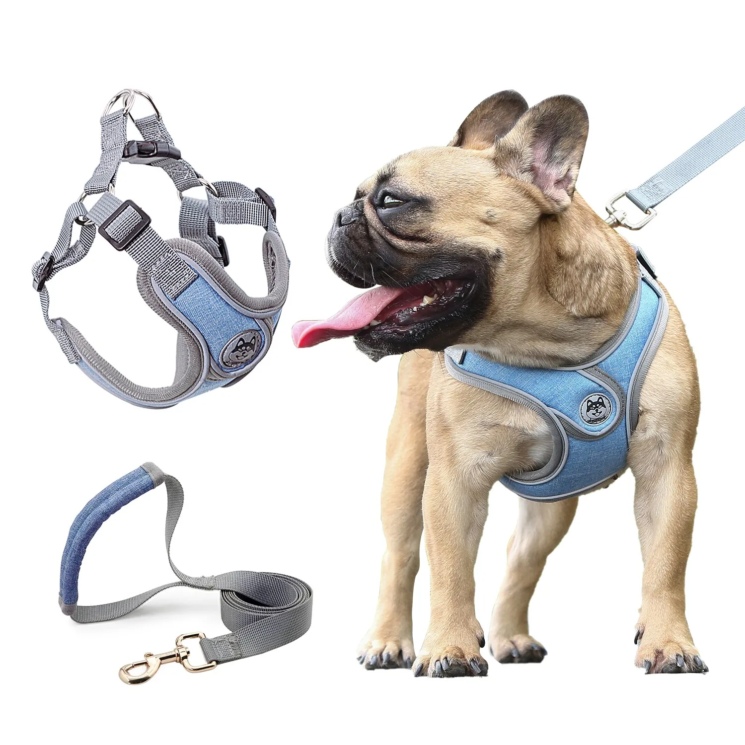 Dog Harness Vest Reflective Small Dog Leash Collar For Terrier ...