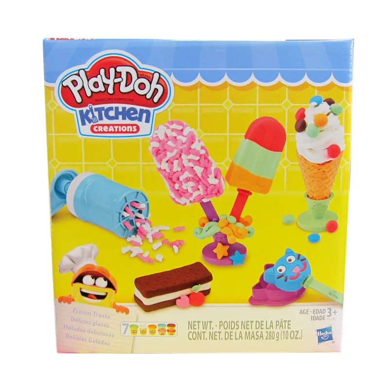Play Doh Play-Doh цветная глина Творческая кухня серия мороженое десертный набор Детский пластилин E0042