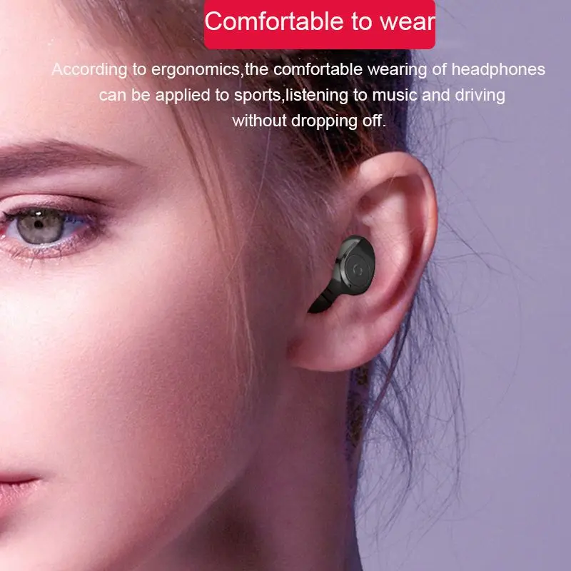 TWS Bluetooth Earphone 6D Stereo Mini Wireless Earbuds LED Display Wireless Earphones headset with Dual Mic Phone Holder