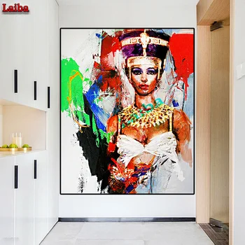 

full square Diamond Embroidery Egyptian girl art Diamond Mosaic Rhinestone woman icon Diy Diamond Painting 5d Cross Stitch FS160