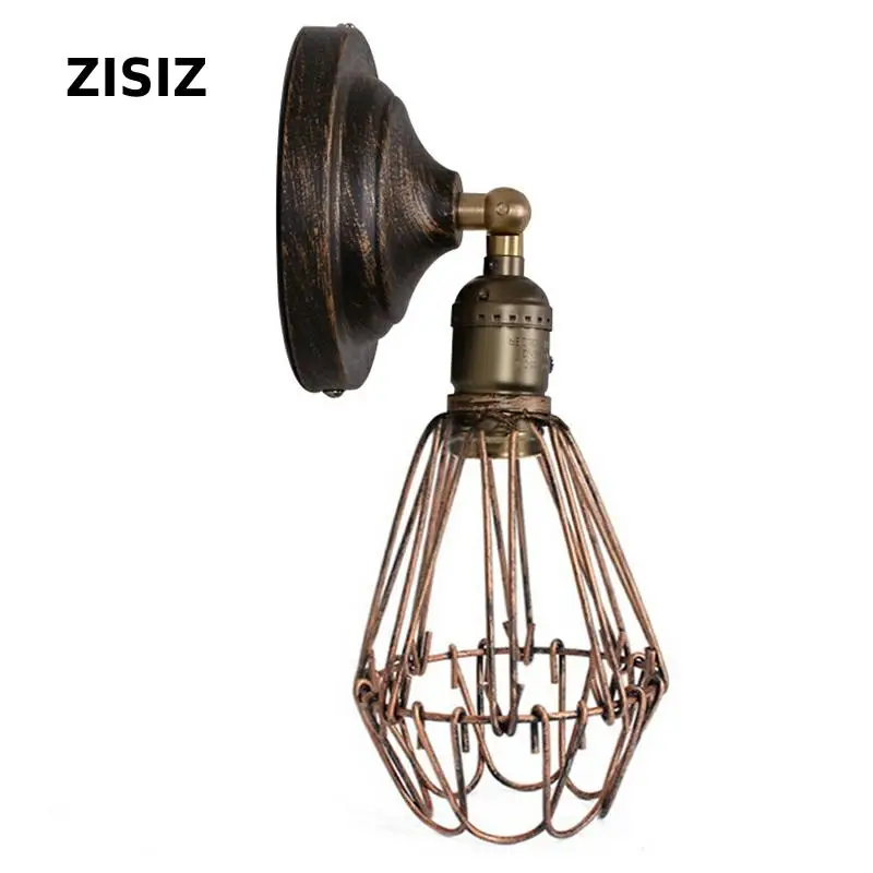 

American Loft Retro LED Wall Lamp for Cafe Bar Decorative Wall Hanging Iron Lamps Corridor Aisle Light Fixtures