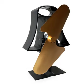 

YL501 Heat Powered Wood Stove Eco Fan Temperature Gauge Ultra Quiet Fireplace Wood Burning Fan Heat Distribution