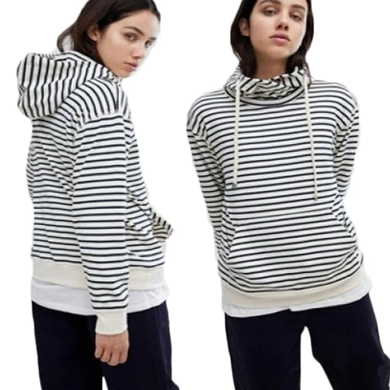 

2019 striped sweatshirt top loose casual sweatshirt top long sleeve ladies sweatshirt women