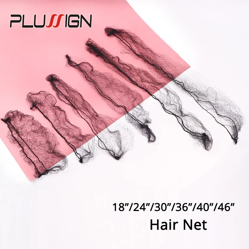 Wig Caps Hair Nets 20Pcs/Lot Invisible For Wigs Bundles Mesh Long Size 24 30 36 40 46Inch