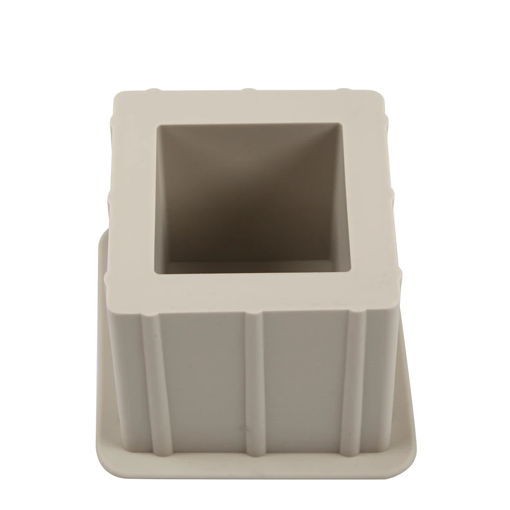 New Silicone Mold Square Concrete Fleshy Flower Pot Candlestick Mold Ceramic Clay Handmade 3D DIY Crafts Ceramic Mold