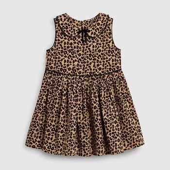 

2019 Baby Girls leopard Sleeveless Dress Children tutu Dress for girls 2-7T
