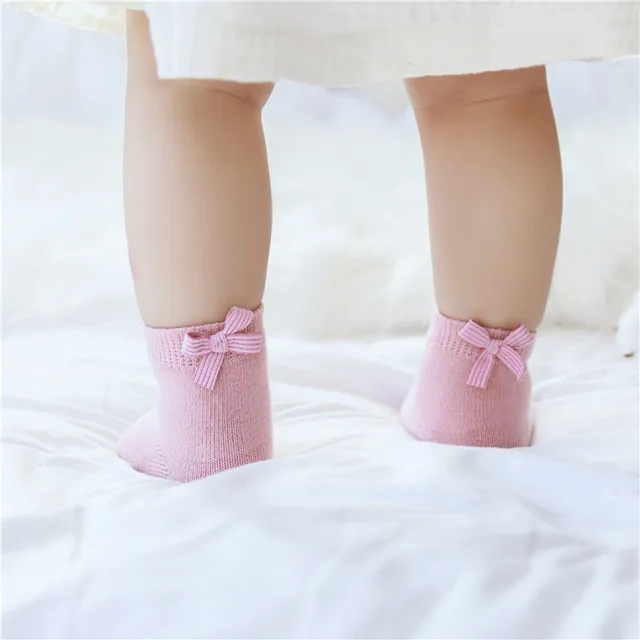 3 pairs baby girl boy socks lace ruffle Bow newborn bebe cheap stuff floor anti slip sox kids  4