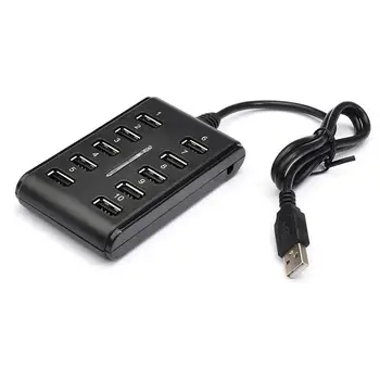 

High Speed 480 Mbps USB 2.0 Hub 10 Ports Multi Personal Computer USB HUB Portable USB Splitter For PC laptop #20
