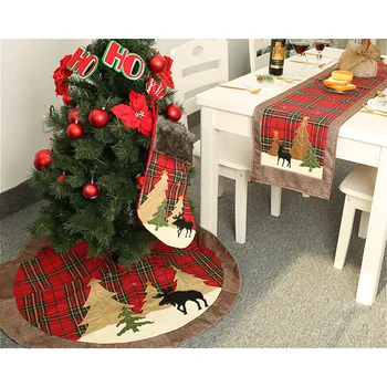 

Christmas Tree Skirt 105cm Round Carpet Christmas Tree Decorations for Home Floor Mat New Year 2019 Xmas Tree Skirts