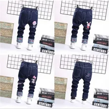 Напрямую от производителя, распродажа, детские зимние брюки для девочек от 2 до 5 лет, оригинальные Экологичные ковбойские брюки с хлопковой подкладкой