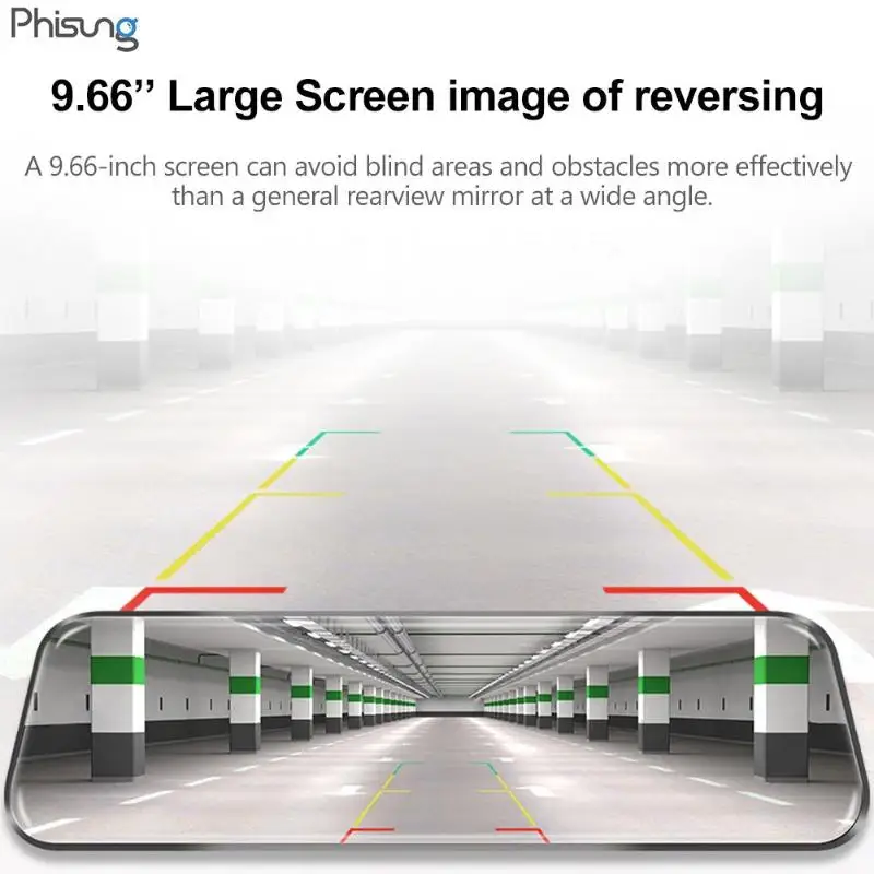 Phisung H58 4G Android 5,1 Автомобильный видеорегистратор Камера gps Nav Bluetooth Dashcam HD с двумя линзами зеркало заднего вида Dash Cam поддержка ADAS/LCWS/FVWS