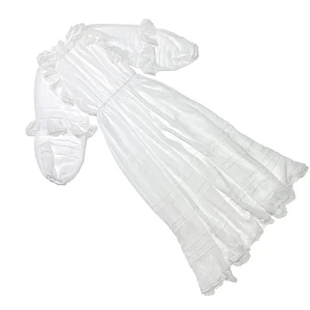 

Top Quality White Black Silk Dresses Women 2020 Spring New Arrival Fashion Designer Wear Long Sleeve Elegant Vintage Dress