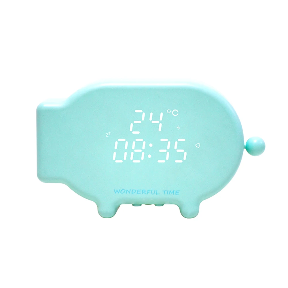 Светящийся будильник, голосовое управление, Ночной светильник, милый мультяшный будильник, светодиодный, для офиса, семьи, ребенка, для спальни классной комнаты