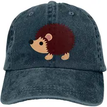 Ejiazhan7 мультфильм милый Ежик Ретро Регулируемая ковбойская Джинсовая Шляпа Унисекс Хип Хоп глубокий Хизер бейсболки