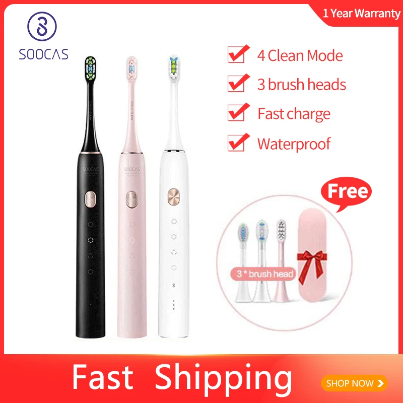 

SOOCAS X3U Sonic Electric Toothbrush Upgraded tooth brush Ultrasonic Automatic Brush Waterproof type-c Fast Charging