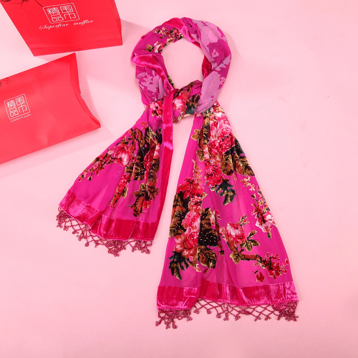 Горячие Розовые Кисточки Cachecol feminino женские шарфы жаккардовые искусственный кашемир мусульманский хиджаб Длинные сетки Новое поступление Mujer Bufanda