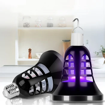 

220V 110V Electronic Mosquito Killer Lamp E27 LED Light Bulbs Fly Bug Repellent Anti Mosquito Lighting Bedroom UV Night Light