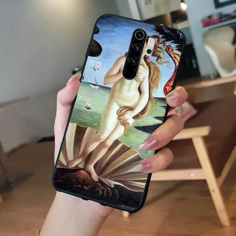 Art Painting The Birth Of Venus Phone Case for redmi note8pro note7 note5 note6pro 7 7A 8 8A Note8T Note9 note9s note9pro Cover xiaomi leather case handle Cases For Xiaomi