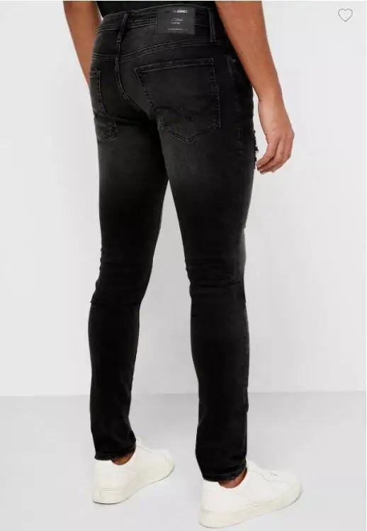 Новинка, Calca Masculina Moda Masculina, черные рваные джинсы, мужские классические потертые джинсы, Homme, Ретро стиль, мужские черные джинсы, повседневные мужские брюки