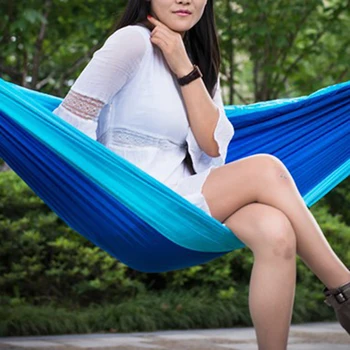 

Hammocks Ultralight Camping Hammock with Backpack Rainbow Outdoor Leisure Double Collapsible