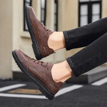 

2020 Handmade Leather Shoes Spring Shoes Men Sneakers Casual Soft Leather Men Shoes Brand Fashion Male Brown Casual Shoes