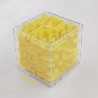 Yellow UainCube, обновленный 3D куб, головоломка, лабиринт, игрушка, чехол для игры, коробка, забавная игра, головоломка, игрушки, баланс, развивающие игрушки для детей - Цвет: Yellow