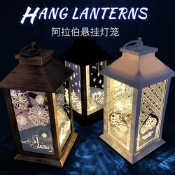 Lampe led suspendue pour le Ramadan Eid Mubarak, lanterne, décoration pour la maison, accessoires pour fêtes musulmanes de l'aïd, 2021 