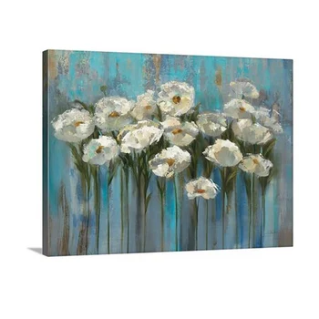 

Hand painted Anemones By The Lake Wall Art Abstract Oil Painting Wall Art Abstract Modern Art Wall Art Decorative Texture