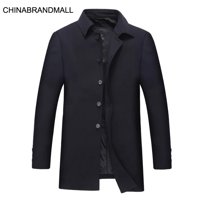 

Autumn Men Plus Fat Plus Size Lapel Coat Male Fat Man Medium Length Money Business Leisure Windbreaker Male