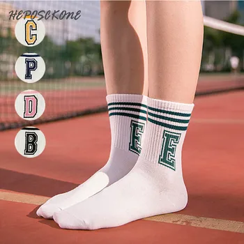 

Fashion Concise Black/White Popular Stripe Cool Women Socks Pure Breathable Comfortable Casual Pleasantly Socks Calcetines Mujer