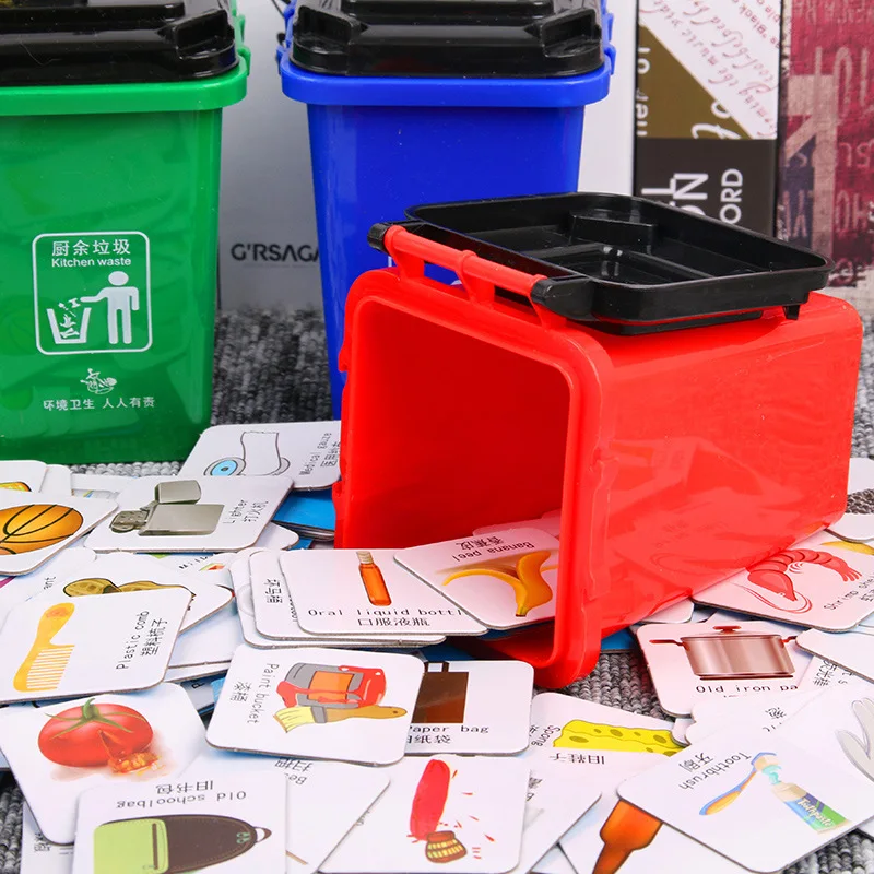 

Shanghai Garbage Compartmental Toy Bucket Children'S Educational Early Childhood Toy Douyin Celebrity Style Toy Garbage Compartm