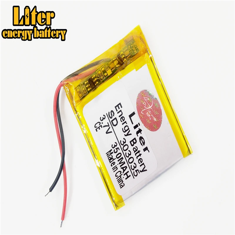 303035 3.7V 350mAh Lithium Polymer Li-Po li ion Rechargeable Battery cells For Mp3 MP4 MP5 GPS PSP mobile bluetooth