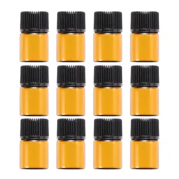 

12pcs Glass Bottle Useful Portable Small Bottle for Oil for Adult Outdoor