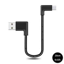 20 см/0,2 м короткий 90 градусов usb type C зарядный кабель L форма USB-C телефонный кабель для зарядного устройства для samsung A5 A7 Для huawei P20 Pro