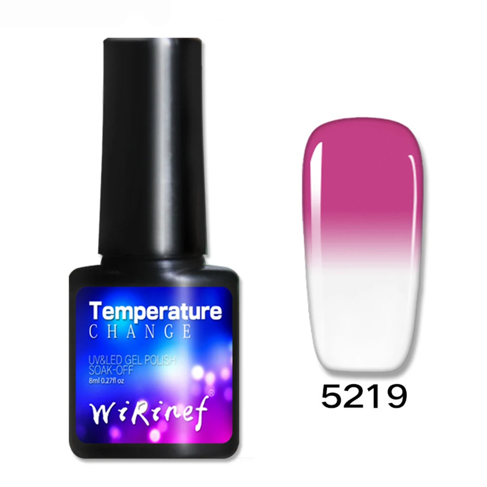 WiRinef гель лак для ногтей 8 мл изменение температуры цвет Гибридный лак Полупостоянный волшебный дизайн ногтей - Цвет: 5219