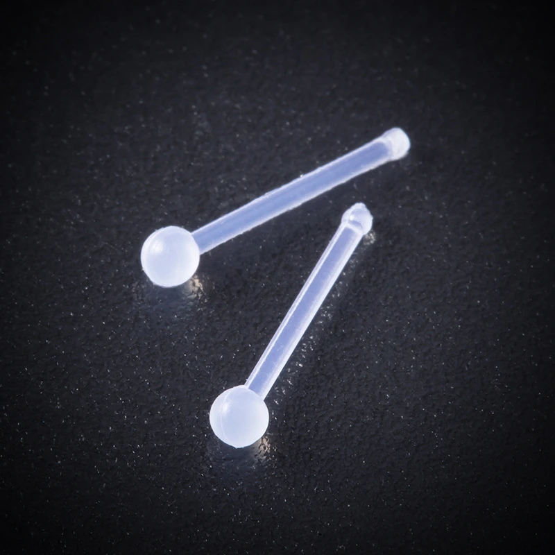 Clear Plastic Nose Piercing Retainer