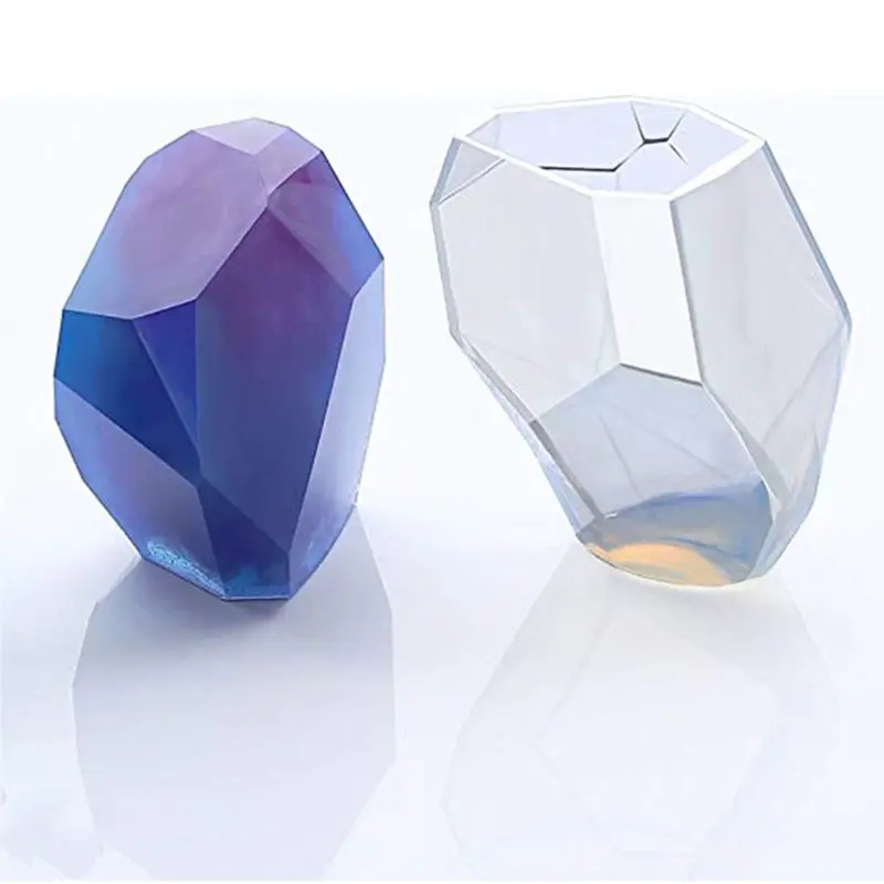 3 формы DIY смолы алмазные ювелирные изделия литейные формы, многогранные большие силиконовые формы для изготовления смолы крафт